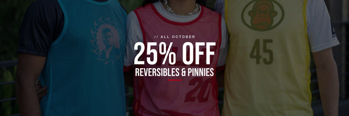 25% Off All Reversibles and Pinnies This October
