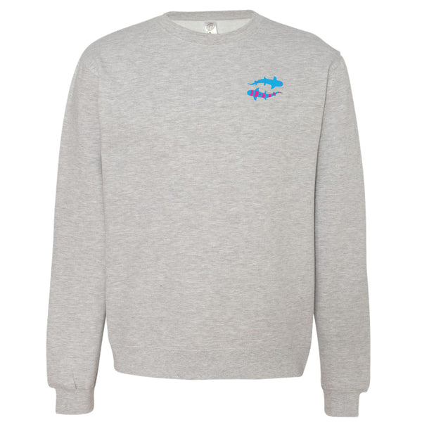 Embroidered Premium Midweight Crewneck (Grey) | California Flipside Fan Store Summer 2023