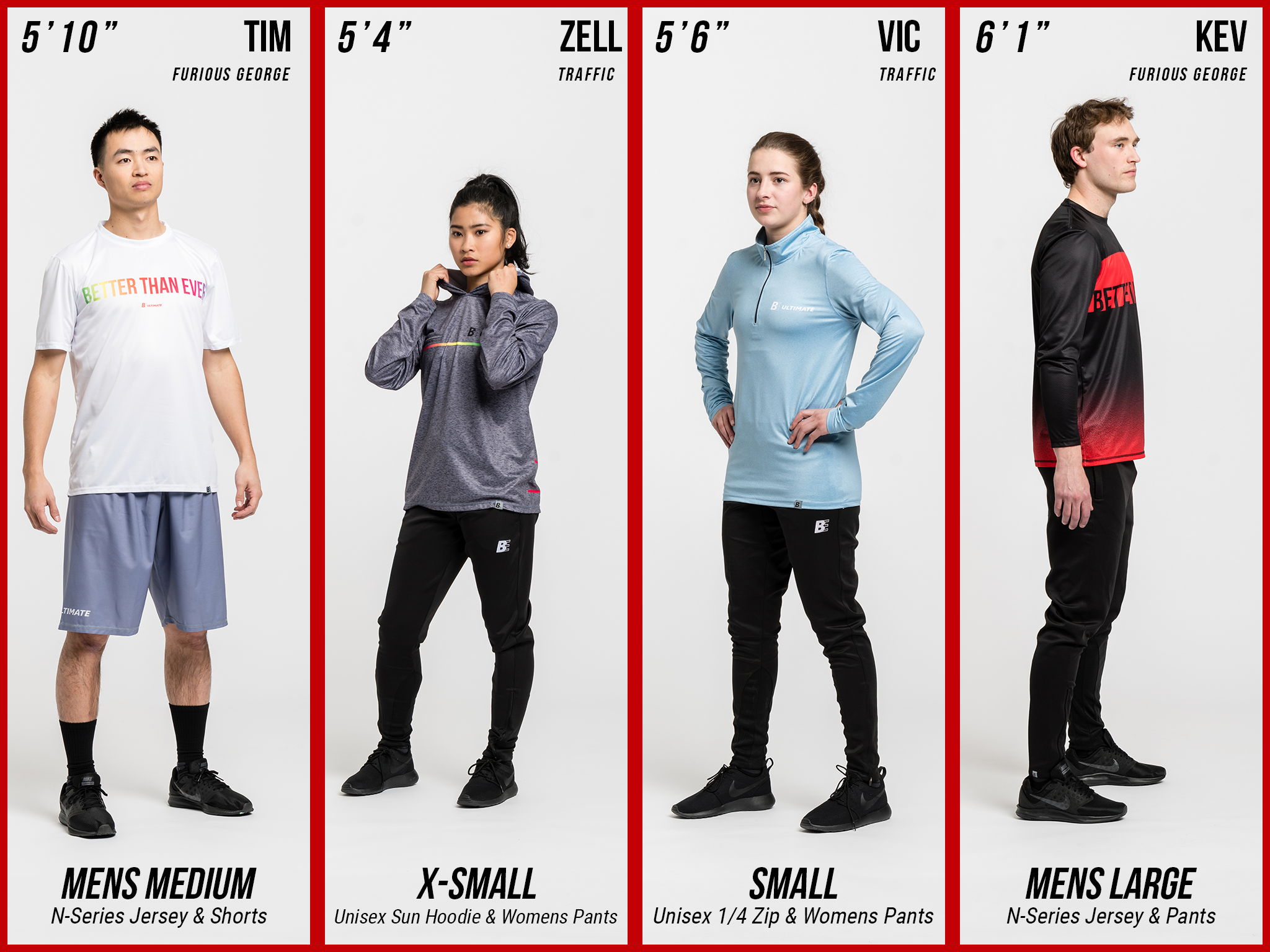 USNT Sizing Chart – Five Ultimate