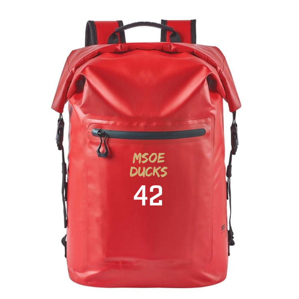 Technical Roll Top Waterproof Backpack 35L (RED) | Milwaukee School of Engineering Ducks Spring 2025