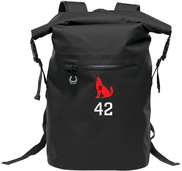 Technical Roll Top Waterproof Backpack 35L (BLACK) | NC State University Six Pack Winter 2024