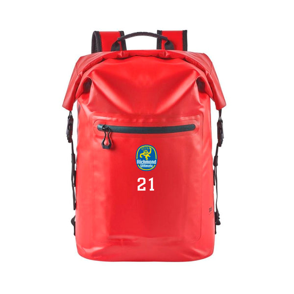 Technical Roll Top Waterproof Backpack 35L (RED) | Spidermonkeys Spring 2025 Fan Store