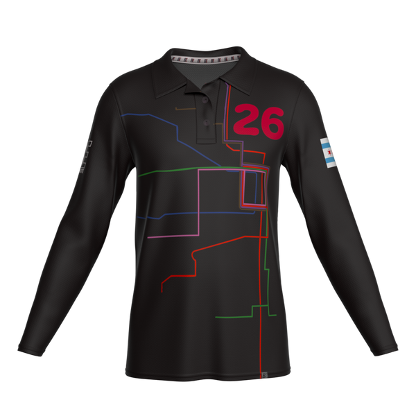 Full Sub N-Knit Long Sleeve Polo (DARK) | Chicago Elevate July 2026