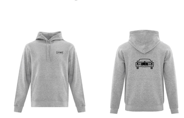 Basic Heavy-Fleece Hoodie (GRAY LYNX & CAR LOGO) | Lincoln High School Gx Ultimate Spring 2026