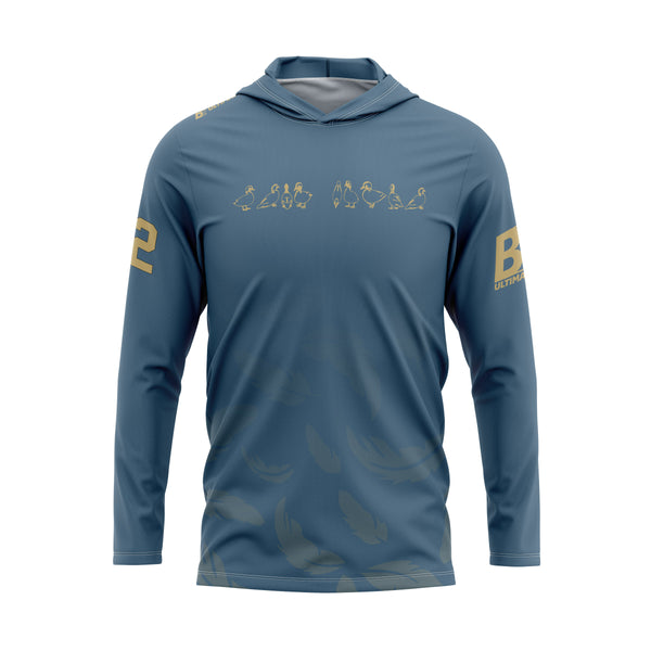 Full Sub N-Knit Sun Hoodie (Blue) | Milwaukee School of Engineering Ducks Spring 2025