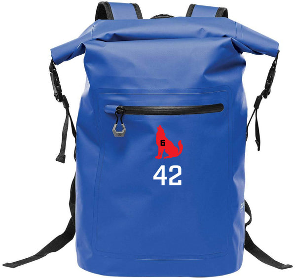 Technical Roll Top Waterproof Backpack 35L (BLUE) | NC State University Six Pack Winter 2024