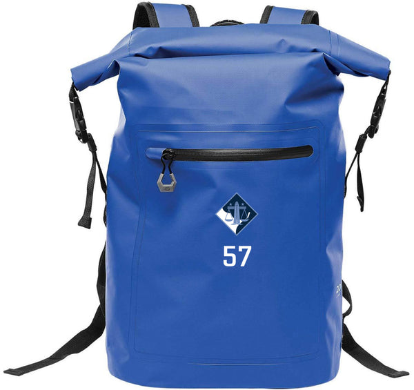 Technical Roll Top Waterproof Backpack 35L (BLUE) | Georgetown University Justice Fall 2025