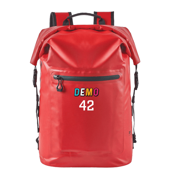 Technical Roll Top Waterproof Backpack 35L (RED) | Iowa DeMo Spring 2026