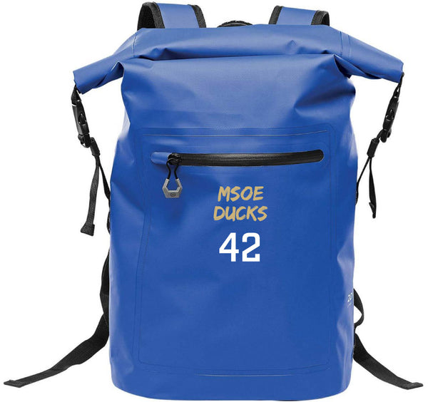 Technical Roll Top Waterproof Backpack 35L (BLUE) | Milwaukee School of Engineering Ducks Spring 2025