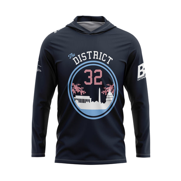 Full Sub N-Knit Sun Hoodie (DARK) | Georgetown University Justice Fall 2025