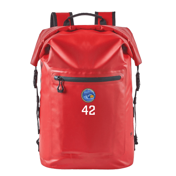 Technical Roll Top Waterproof Backpack 35L (RED) | Boston Roundnet Summer 2025 Organizers